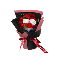 Bouquet de roses artificielles faites à la main en forme de fleurs de savon, art moderne pour la Fête des Mères, la Fête des Enseignants, la Saint-Valentin, vente en gros disponible