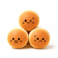 Jouet anti-stress personnalisé en TPR en forme de pain vapeur, mini-boulette Dim Sum, jouet souple en forme de nourriture, en boîte vapeur, vente en gros OEM en vrac