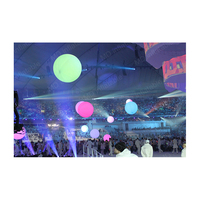 Meilleur ballon de foule de fête gonflable en PVC, grand ballon boule LED pour la décoration de scène