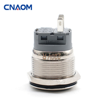 Haute qualité auto-réinitialisation sans lumière métal étanche 12mm 12v 24v 12mm interrupteur à bouton-poussoir de verrouillage