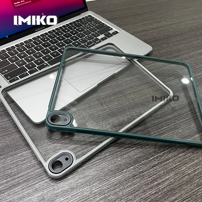 IMIKO 2022 التسامي واضح الصلب حافظة لجهاز ipad الهواء باد برو 11 برو 12.9 باد البسيطة 6 القلم حالة