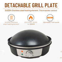 Crêpière Électrique Arabe Portable 1800W en Aluminium Ronde Gursaan pour Usage Domestique et Hôtelier