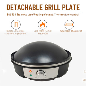 Crêpière Électrique Arabe Portable 1800W en Aluminium Ronde Gursaan pour Usage Domestique et Hôtelier - Product Image 4