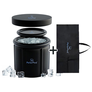 Baignoire à Glace Portable Pour Athlètes - Thérapie Par Eau Froide - Pliable, 100 Gallons, Bleu Marine
