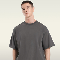 T-shirt en coton épais pour homme, style décontracté ample, tendance américaine, grande taille, manches courtes, confortable et personnalisable