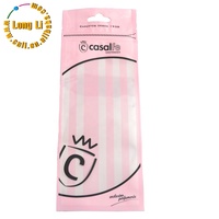 Sacs en Mylar à fond plat avec fermeture éclair refermable, logo personnalisé, en aluminium, résistants à l'humidité, pour cosmétiques, shampooings, parfums, fards à joues