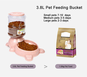 دلو تغذية الحيوانات الأليفة سعة كبيرة 3.8 لتر مجموعة دلو مياه الشرب 2 قطعة للمسافرين من رجال الأعمال - Product Image 6