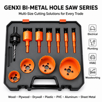 Kit de scies cloches bimétalliques HSS M42 pour le bois, le contreplaqué, la tôle, l'aluminium, le PVC, le cloison sèche et les applications de découpe acrylique