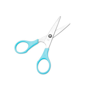 Children's Craft Scissors Stainless Steel Blue <b>Orange</b> Straight And Curved Head <b>Paper</b> Cutting Diy Home Use - Product Image 2