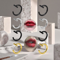 Faux piercing de nez, fausses bagues de lèvre, fausses bagues de nez à clipser, bijoux de lèvre en acier inoxydable pour femmes et hommes