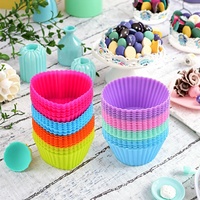 Moules à pâtisserie en silicone antiadhésifs, naturels et sans danger pour les aliments, réutilisables, pour muffins et cupcakes, ensemble d'outils pour gâteaux en résine