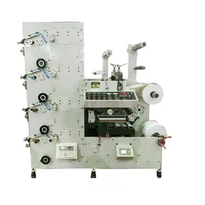 Machine d'impression flexographique d'étiquettes d'autocollants adhésifs UV 4 couleurs Machine d'impression flexographique
