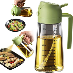 Pulvérisateur d'huile et de vinaigre 2-en-1 <span class=keywords><strong>pour</strong></span> cuisine, avec bouteille à ouverture et fermeture, multifonction, avec logo sérigraphié et graduations - Product Image 5
