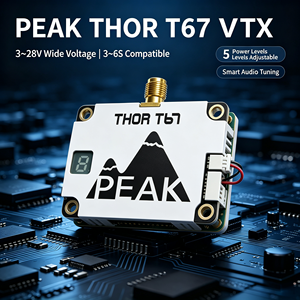 PEAK THOR T67 VTX 3000mW เครื่องส่งสัญญาณวิดีโอ FPV กำลังสูง 3-6S 64CH สมาร์ทออดิโอพัดลมระบายความร้อนในตัวสำหรับโดรน FPV ระยะไกล - Product Image 1