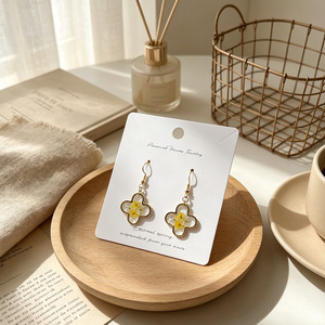 Pendientes de Resina Hechos a Mano al por Mayor con Flores Naturales, Joyería Significativa Unisex, Regalos para Bodas, GZ RTS, Pedidos Mixtos al por Mayor - Product Image 3