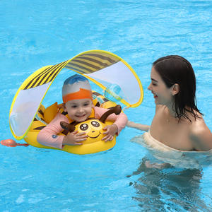 Swimbobo Baby nuoto carino ape galleggiante per bambini anelli gonfiabili galleggianti per bambini piscina acqua giocattolo anello PVC per l'estate con baldacchino - Product Image 1