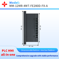 2.8" PLC HMI All-In-One Program Logic Controller untuk FX3G/FX1S/FX2N/FX3U, Dilengkapi Analog & PT100/NTC, 2-4-Axis, RS485 Modbus