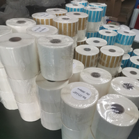 Glossy putih + transparan tikus ekor 3.5 "x 0.437" Label perhiasan PET Transfer termal cetak kertas saham harga Tag untuk perhiasan