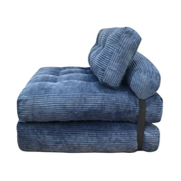 Klappbares Schlafsofa 4-in-1 Konvertierbarer Schlafsessel Kissen Modernes Samt-Ecksofa für Wohnzimmer Apartment Villa