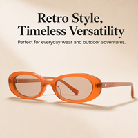 Lunettes de soleil personnalisées à monture ovale en acétate avec verres optiques CR39, lunettes rétro Y2K à marque privée pour les détaillants de marques de mode