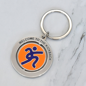 Quà lưu niệm thời trang <span class=keywords><strong>Keychains</strong></span> kim loại kẽm hợp kim cá nhân men quay Keyring vòng xoay Keychain - Product Image 4