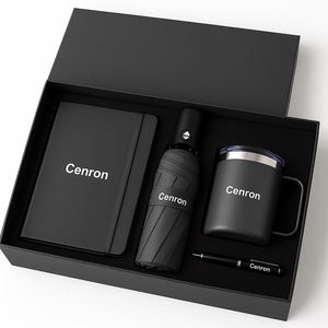 Set de Regalo 4 en 1 con Logotipo Personalizado: Cuaderno A5, Taza Aislada, Paraguas Automático y Bolígrafo Metálico |   Caja de Bienvenida Ejecutiva - Product Image 6