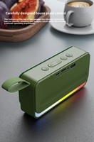 Enceinte Bluetooth portable étanche avec spectacle de lumière, tissu texturé, enceinte sans fil compacte
