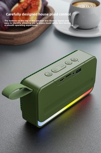Enceinte Bluetooth portable étanche avec spectacle de lumière, tissu texturé, enceinte sans fil compacte - Product Image 6