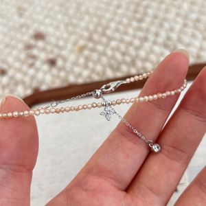 Fabricant de bijoux élégants Dylam, bracelet en argent sterling 925 avec perles rose clair, chaîne en zircone 5A, trèfle à quatre feuilles - Product Image 5