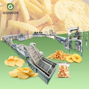 Máquina manual para hacer papas fritas de yam y batata, línea de producción de chips para la venta en India - Product Image 1