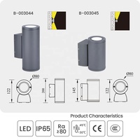 Applique murale extérieure carrée en aluminium LED IP65, projecteur double tête haut/bas, dimmable, couloir, escalier, villa, jardin, étanche
