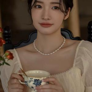 Collar de Perlas de Agua Dulce Naturales 2025 para Mujer, Cadena Minimalista para Clavícula, Estilo Apilado, Chapado en Oro, Plata 925 - Product Image 3