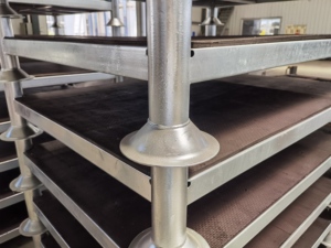 מדפי משטחים מפלדה Q235 ניתנים לערום - עמודי משטחים כבדים עם מדף אחסון למחסן תעשייתי - Product Image 6