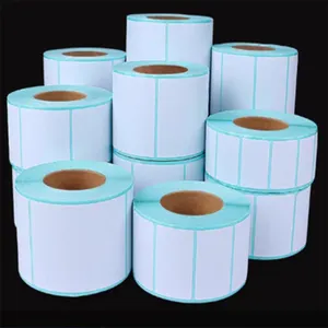 XiMan Factory Price 58*30MM Blue Thermal Label Sticker 800pcs per Roll for Barcode Logistics Shipping Office label Food Labels