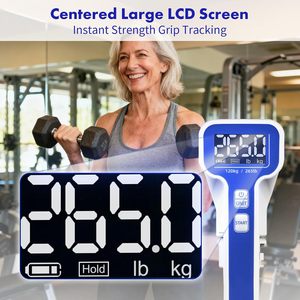 Handexer Dinamómetro Digital <span class=keywords><strong>de</strong></span> Mano 265lb/120kg con Pantalla LCD Retroiluminada, Registrado por la FDA, para <span class=keywords><strong>Ejercicios</strong></span> <span class=keywords><strong>de</strong></span> Dedos y Fuerza <span class=keywords><strong>de</strong></span> Agarre - Product Image 4