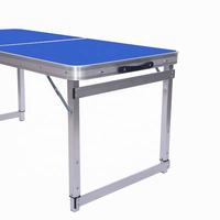 Tables pliantes d'extérieur portables légères en alliage d'aluminium pour camping, pique-nique, salle de sport, cuisine, pieds carrés, hauteur réglable, faciles à utiliser