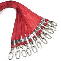 Soporte de insignia de identificación de cordón negro, gancho giratorio de Clip de cordón de nailon para llaveros de insignias de identificación de oficina, cordones de impresión personalizados para boda