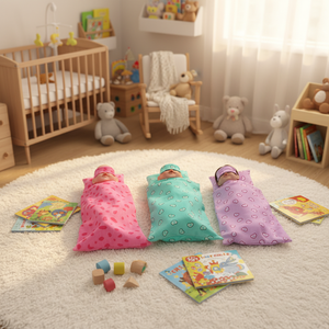 Sıcak Satış 18 İnç Bebek Uyku Tulumu Yumuşak Plastik Göz Maskesi Seti Moda Bebek Aksesuarları Bebekler İçin - Product Image 2