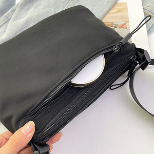 Custom Fashion Casual <b>Foldable</b> Wide Shoulder Strap Crossbody Nylon Zipper Closure Sports Fitness <b>Bag</b> for Men Women - Product Image 4