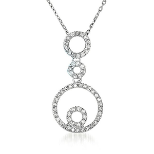 TD Collette Z ciondolo cerchio zirconi in argento Sterling-elegante gioielleria raffinata - Product Image 1