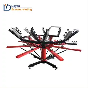 Hot selling double side clamp 8 color 8 station column type rotary machine