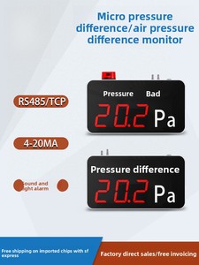Misuratore di Pressione <span class=keywords><strong>Differenziale</strong></span> con Display Digitale, Manometro per Pressione Negativa, Misuratore di Micro-differenza di Pressione per Ospedali, Temperatura e Umidità - Product Image 3