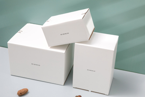 Tùy chỉnh nhỏ màu trắng sóng Hội Đồng Quản trị giấy các tông hộp bưu phẩm lá thông số kỹ thuật dập nổi tùy chỉnh bao bì vận chuyển - Product Image 5