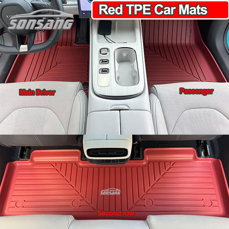 Tapis de voiture rouge
