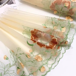 Tissu en maille transparente à bordure en dentelle brodée de style rural de 23 cm pour la décoration de vêtements de <span class=keywords><strong>poupée</strong></span> <span class=keywords><strong>Barbie</strong></span> - Product Image 5