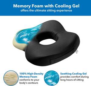 <span class=keywords><strong>Coussin</strong></span> de siège ergonomique en mousse à mémoire de forme, personnalisé, rond, en tissu magnétique avec gel rafraîchissant en <span class=keywords><strong>nid</strong></span> <span class=keywords><strong>d</strong></span>'<span class=keywords><strong>abeille</strong></span>, pour hémorroïdes - Product Image 5