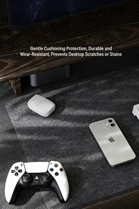 Tapis de bureau surdimensionné en feutre et liège gris ZORNHER, tapis de souris et tapis de clavier pour le bureau, l'étude et l'utilisation de l'<span class=keywords><strong>ordinateur</strong></span> - Product Image 5