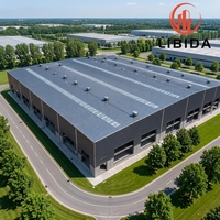 Atelier en structure acier fermée, grand atelier en acier scellé, résistant au vent, à la neige et aux tremblements de terre, bâtiment d'entrepôt industriel préfabriqué
