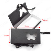 Lastrose Boîtes d'Emballage pour Faux Cils Entiers Vente en Gros Boîte à Marque Privée Vierge Rose Blanc Papillon Papier Boîte à Cils Vison 3D