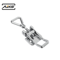 Loquets à bascule robustes réglables en acier inoxydable 304 - Plaqués zinc avec cadenas pour boîtes de verrouillage 3208-70